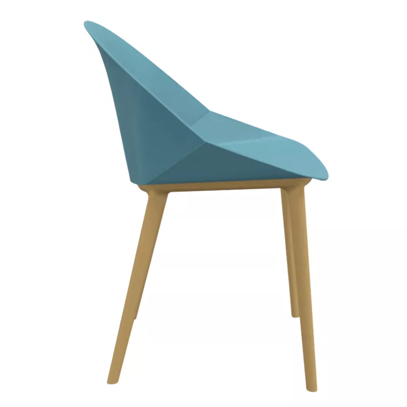 LOLA│Chaise Monocoque│4 pieds bois fibré│Coloris à choix