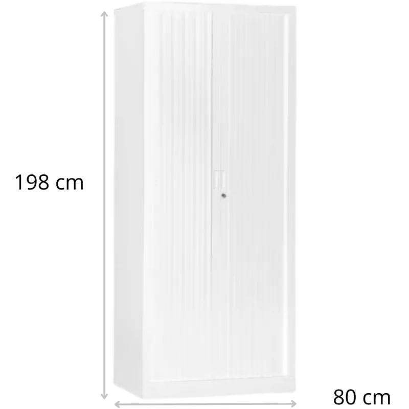ARIV│Armoire rideau L80xH198 cm│Acier-PVC - décors à choix