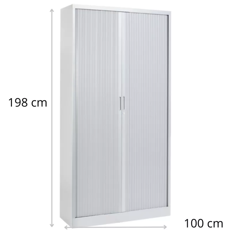 ARIV│Armoire rideau L100xH198 cm│Acier-PVC - décors à choix