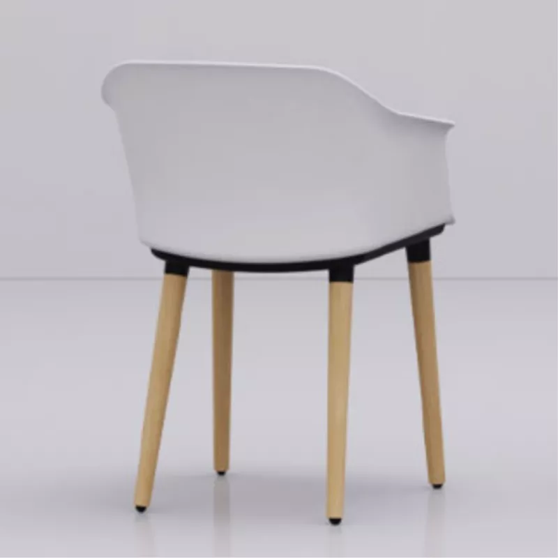 SCOTT│Fauteuil 4 pieds bois│Assise PVC│Coloris à choix