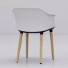 SCOTT│Fauteuil 4 pieds bois│Assise PVC│Coloris à choix