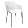 SCOTT│Fauteuil 4 pieds fibrés│Assise PVC│Coloris à choix