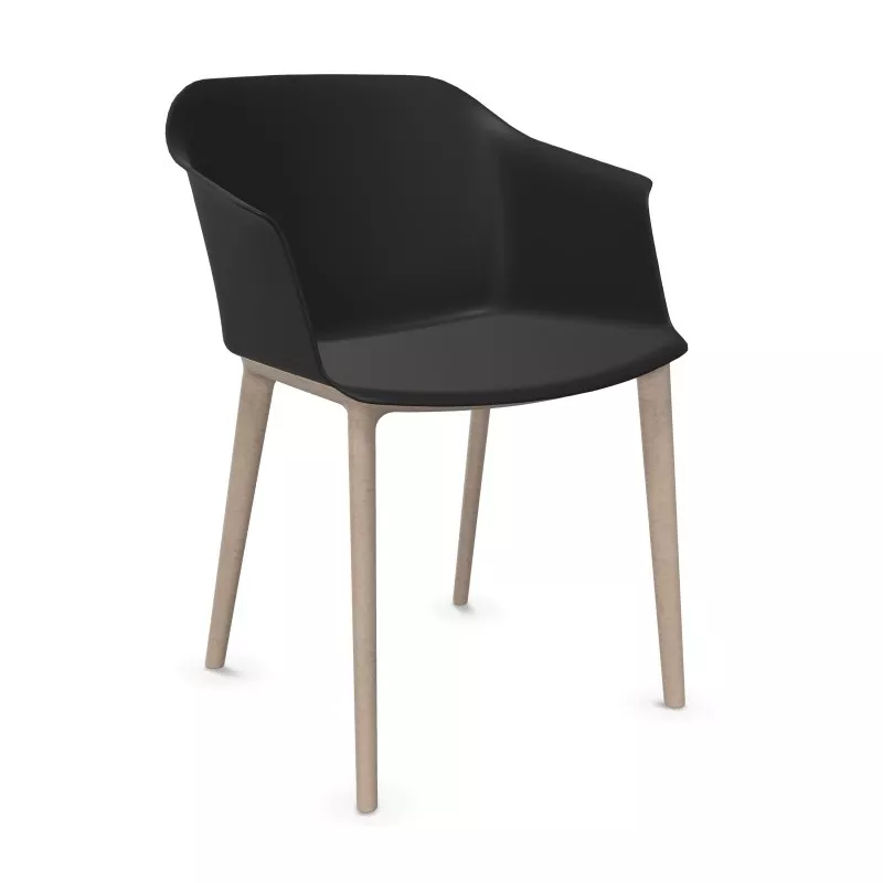 SCOTT│Fauteuil 4 pieds fibrés│Assise PVC│Coloris à choix
