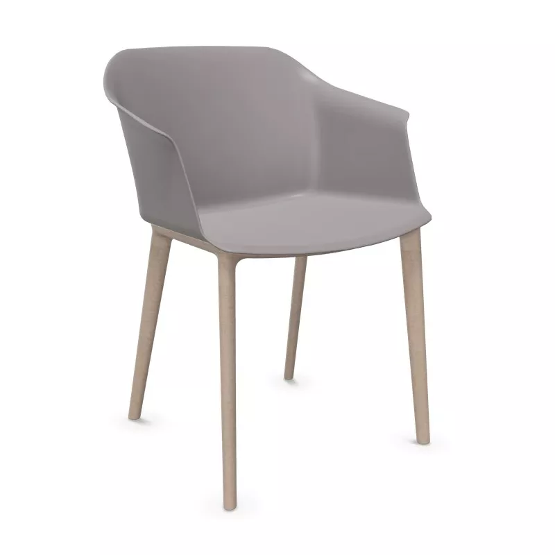SCOTT│Fauteuil 4 pieds fibrés│Assise PVC│Coloris à choix