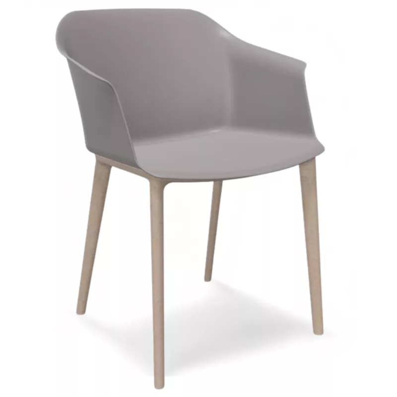 SCOTT│Fauteuil 4 pieds fibrés│Assise PVC│Coloris à choix