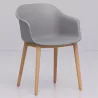 SCOTT│Fauteuil 4 pieds fibrés│Assise PVC│Coloris à choix