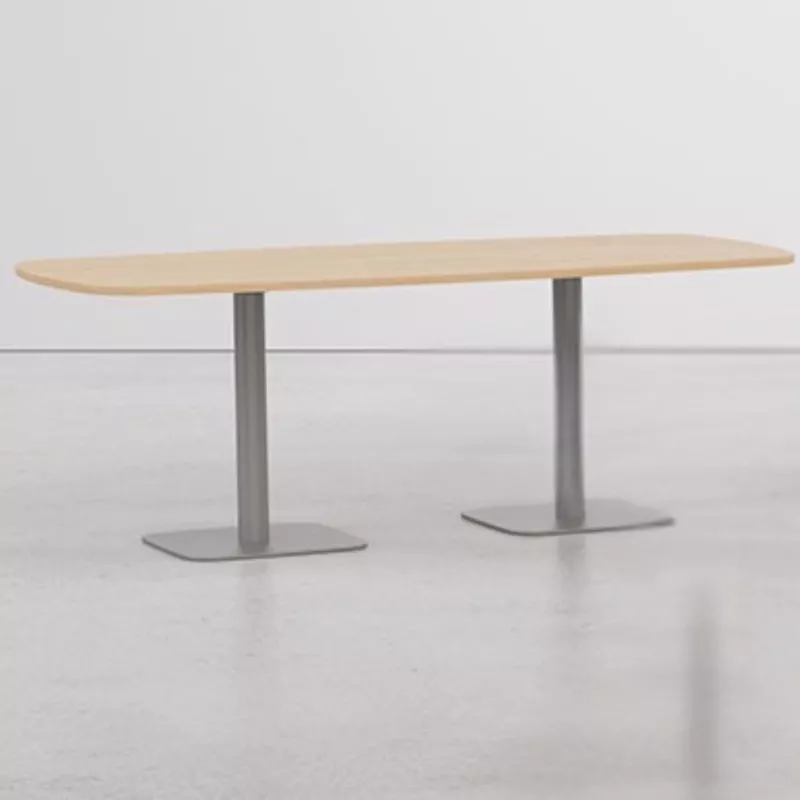 ELOISE│Table conférence tonneau 25mm│8 personnes 2 pieds 200x100