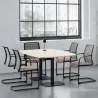 ELOISE│Table conférence tonneau 25mm│8 personnes 2 pieds 200x100