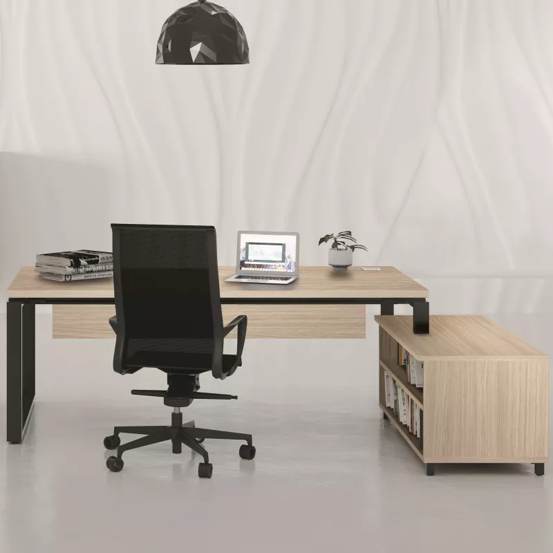 BUROFLEX │Pack Big Boss│Bureau direction + Caisson + Fauteuil + 2 Chaises