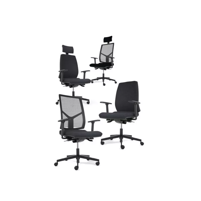 OPUS TISSU|Fauteuil de travail|synchrone ergonomique -accoudoirs 4D