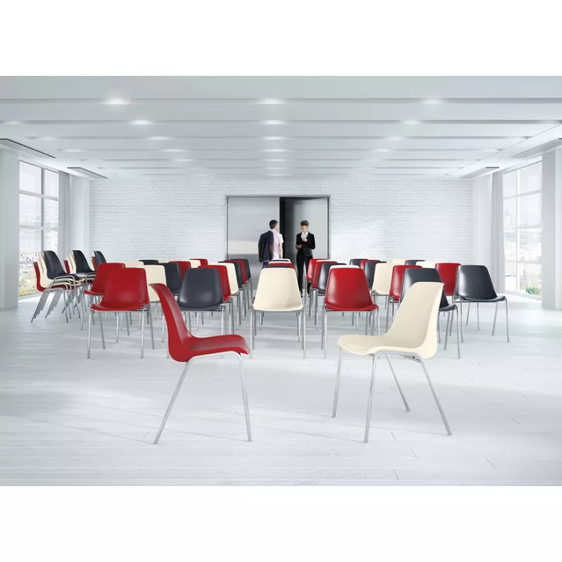 Chaise Meeting+ en ABS monocoque de couleur EOL