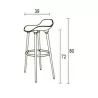 DETENTE│Tabouret dossier bas