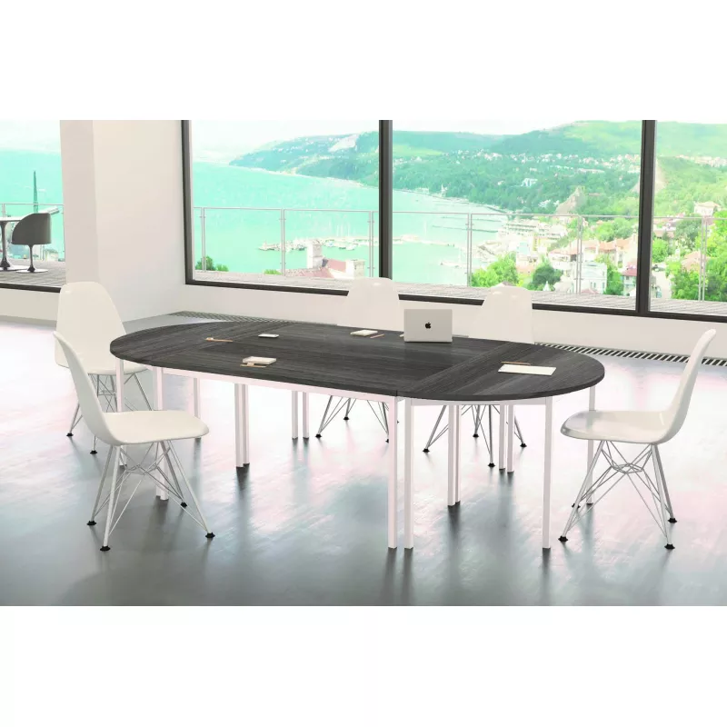 RENCONTRE│Table modulaire sur 4 pieds et structure assortie