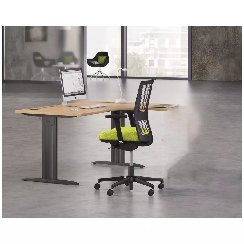 IDOL│bureau Compact 90° avec retour L160 ou 180 cm