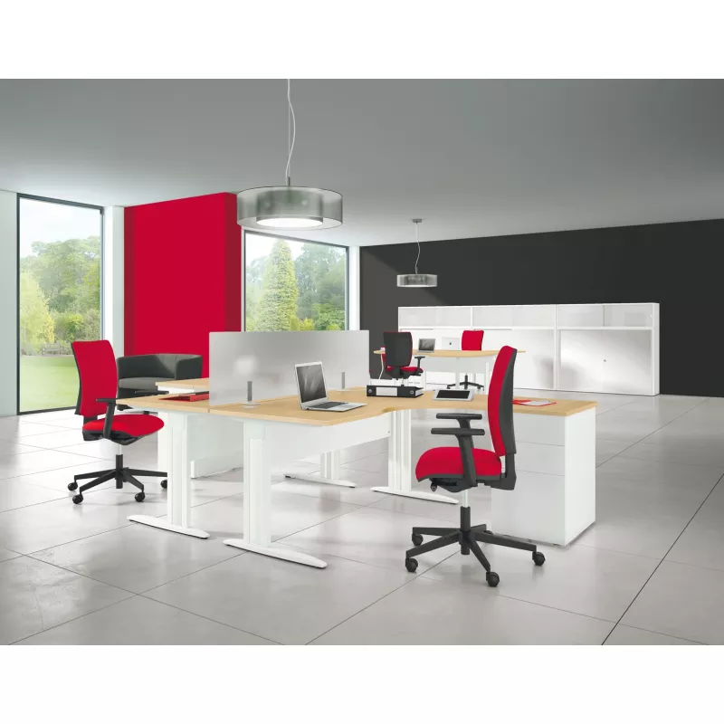 Pack de bureau Idol avec retour+ caisson hauteur bureau