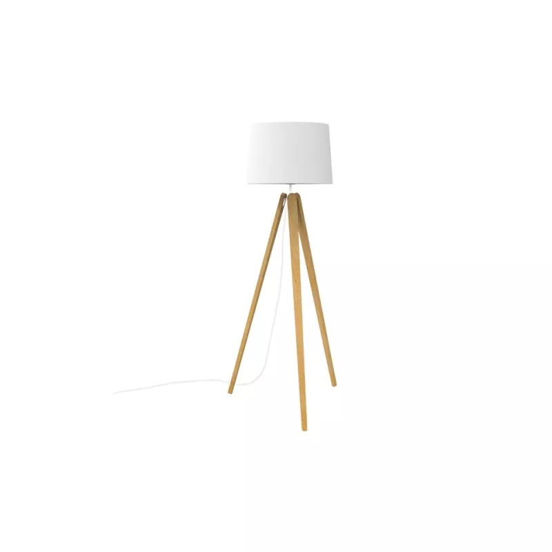 Lampe sur pied EOL CL05 en bois et lin sur 3 pieds