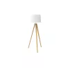 Lampe sur pied EOL CL05 en bois et lin sur 3 pieds