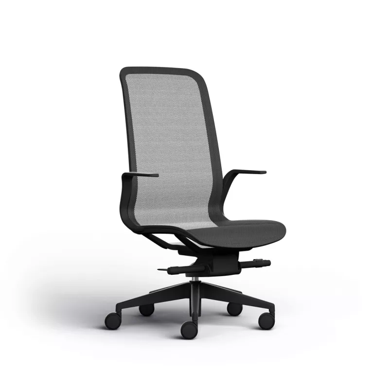 Fauteuil de travail Elton avec accoudoirs fixes