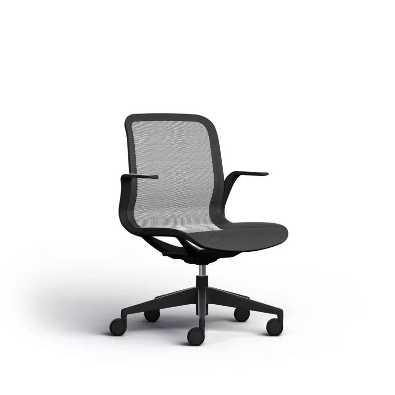Fauteuil visiteurs Elton avec accoudoirs fixes