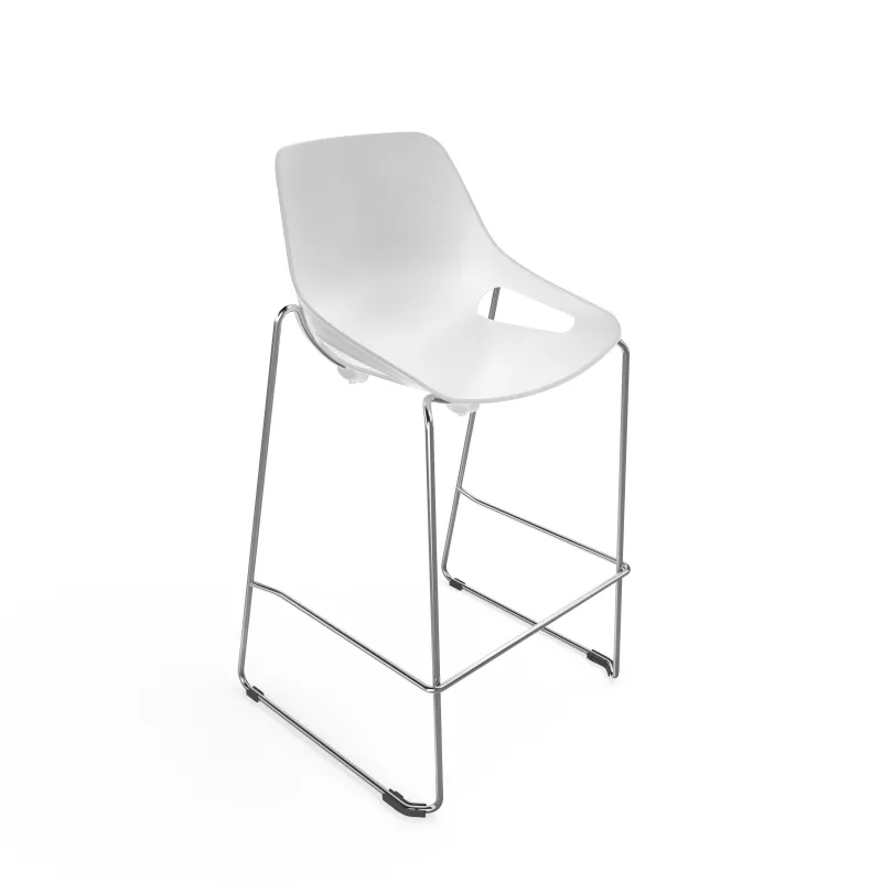 Tabouret de collectivité / réunion Rosalie EOL sur pieds chromés