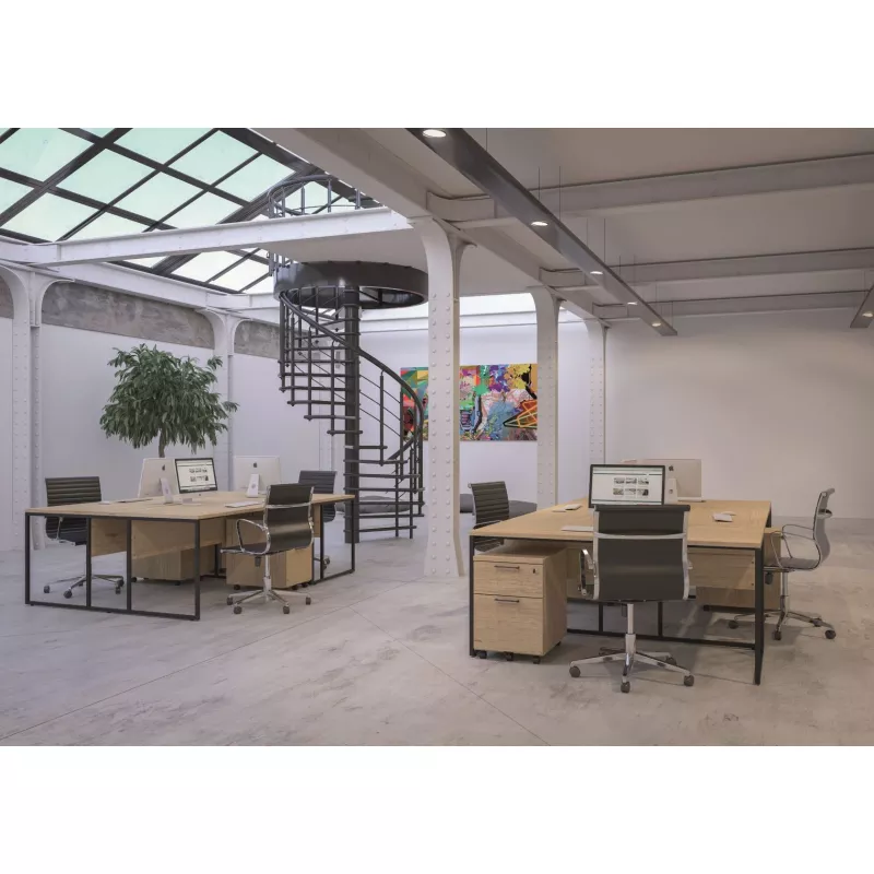STRICTO│Bureaux structure partagée - 2 postes - profondeur 160 cm