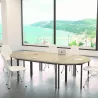 RENCONTRE│Table modulaire sur 4 pieds et structure assortie