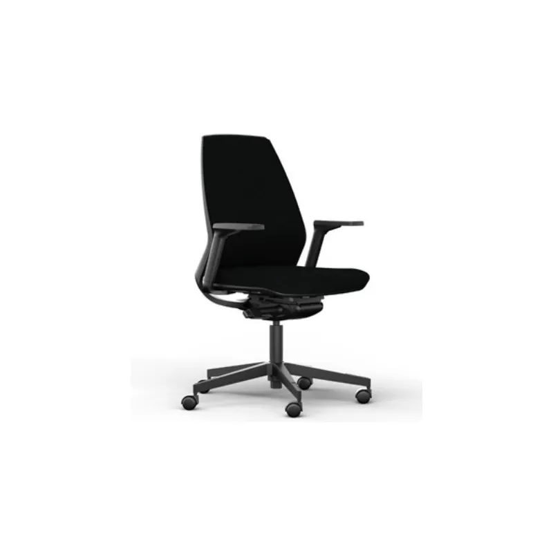 Fauteuil de travail Eliott dossier tissu avec accoudoirs réglables 3D