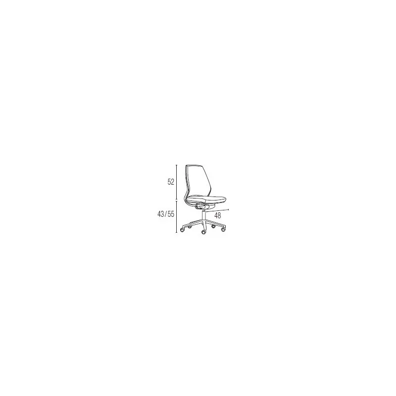 Fauteuil de travail Eliott dossier tissu avec accoudoirs réglables 3D