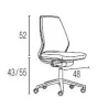 Fauteuil de travail Eliott dossier tissu avec accoudoirs réglables 3D