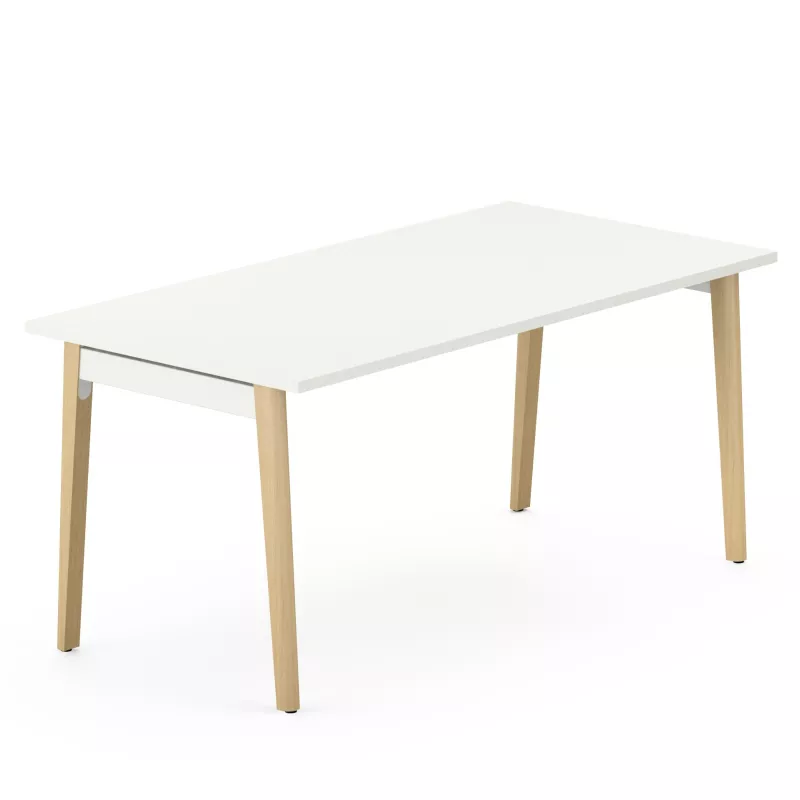 Bureau droit EOL série Robin mobilier neuf PIED BOIS MASSIF