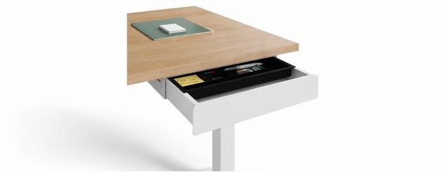 Tiroirs sous plateau de bureau